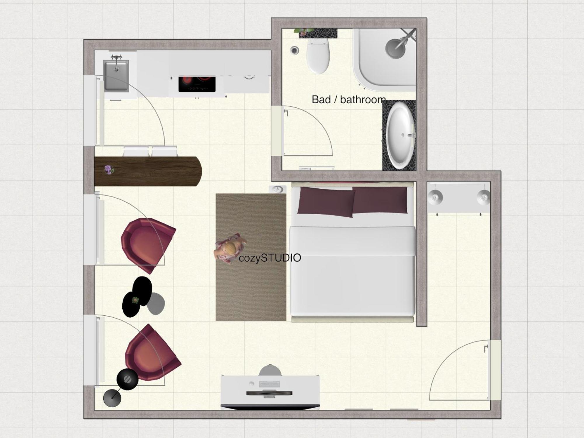 Secret Hideaways Cozystudio Superior Apartments Mit Wifi L 450M Bis Uni L Messe L Flughafen L Zoo Duisburg Rum bild